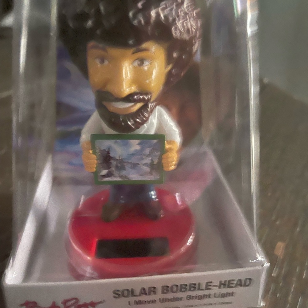 Bob Ross Solar Bobble-Head - I Move Under Bright Light